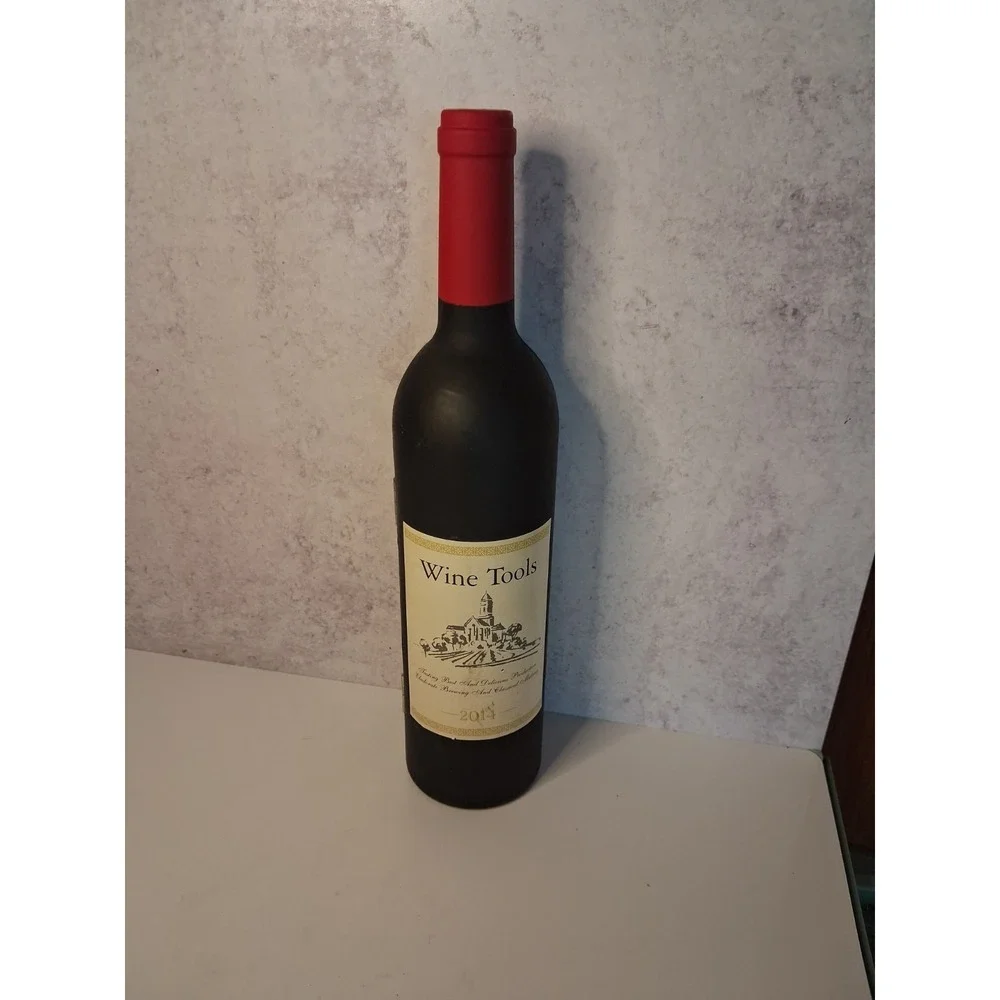 Wine Bottle Shaped 5-Piece Wine Accessory Gift Set Corkscrew Pourer Stopper 12